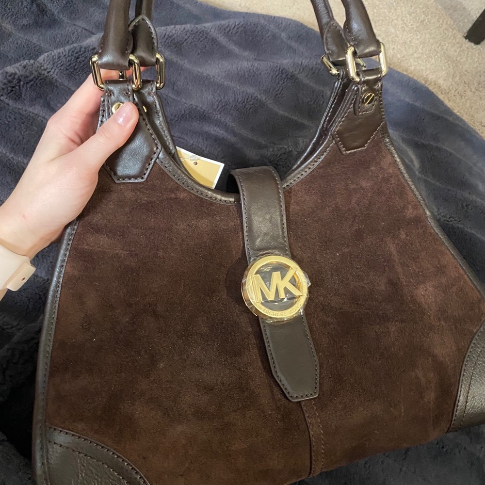 Michael Kors Brown Suede Purse